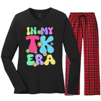 In My Tk Era Back To School First Day Of Tk Teacher Girl Gift Women's Long Sleeve Flannel Pajama Set 