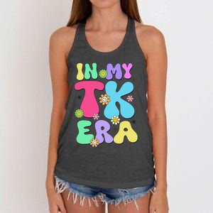 In My Tk Era Back To School First Day Of Tk Teacher Girl Gift Women's Knotted Racerback Tank