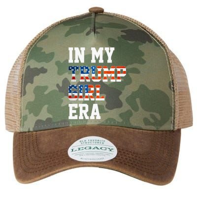 In My Trump Era Usa American Flag Trump 2024 Election Gift Legacy Tie Dye Trucker Hat