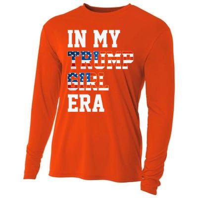 In My Trump Era Usa American Flag Trump 2024 Election Gift Cooling Performance Long Sleeve Crew