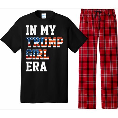 In My Trump Era Usa American Flag Trump 2024 Election Gift Pajama Set