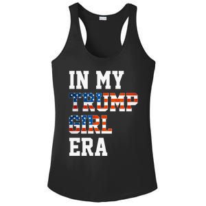 In My Trump Era Usa American Flag Trump 2024 Election Gift Ladies PosiCharge Competitor Racerback Tank