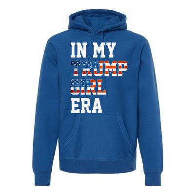 In My Trump Era Usa American Flag Trump 2024 Election Gift Premium Hoodie