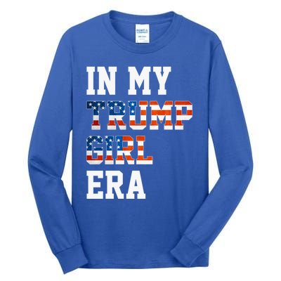 In My Trump Era Usa American Flag Trump 2024 Election Gift Tall Long Sleeve T-Shirt