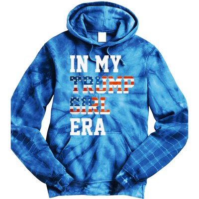 In My Trump Era Usa American Flag Trump 2024 Election Gift Tie Dye Hoodie