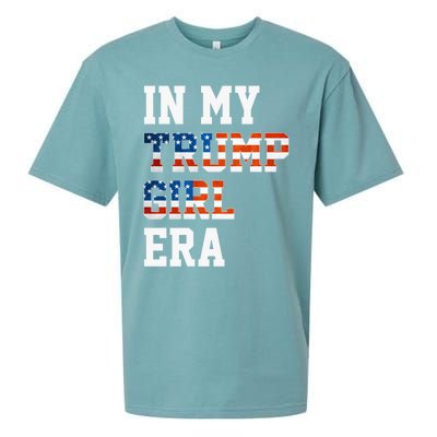 In My Trump Era Usa American Flag Trump 2024 Election Gift Sueded Cloud Jersey T-Shirt