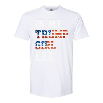 In My Trump Era Usa American Flag Trump 2024 Election Gift Softstyle CVC T-Shirt