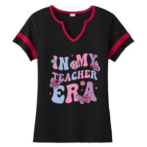 In My Teacher Era First Day Of School Back To School Ladies Halftime Notch Neck Tee