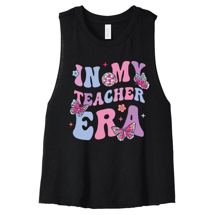 In My Teacher Era First Day Of School Back To School Women's Racerback Cropped Tank