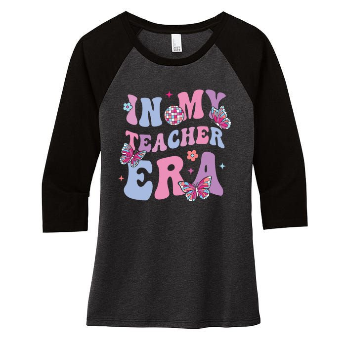 In My Teacher Era First Day Of School Back To School Women's Tri-Blend 3/4-Sleeve Raglan Shirt