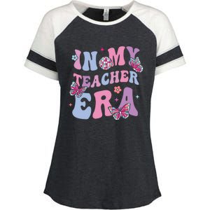 In My Teacher Era First Day Of School Back To School Enza Ladies Jersey Colorblock Tee