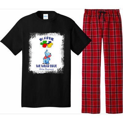 I Make The World Augreat Giftsome Autism Awareness Month Puzzle Piece Cute Gift Pajama Set