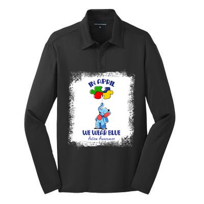 I Make The World Augreat Giftsome Autism Awareness Month Puzzle Piece Cute Gift Silk Touch Performance Long Sleeve Polo