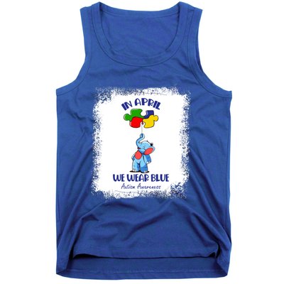 I Make The World Augreat Giftsome Autism Awareness Month Puzzle Piece Cute Gift Tank Top