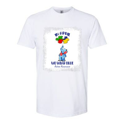 I Make The World Augreat Giftsome Autism Awareness Month Puzzle Piece Cute Gift Softstyle® CVC T-Shirt