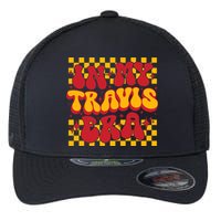 In My Travis Era Retro Groovy Flexfit Unipanel Trucker Cap