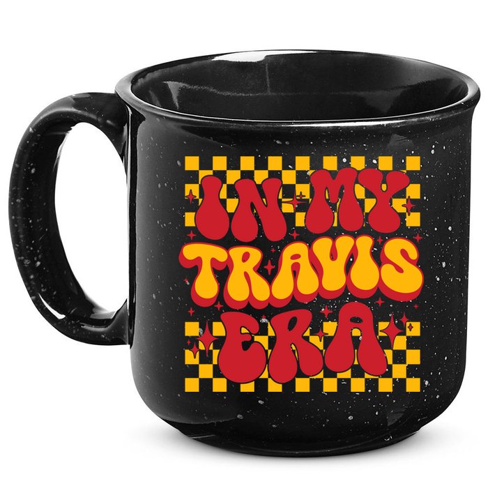 In My Travis Era Retro Groovy 15oz Campfire Ceramic Mug