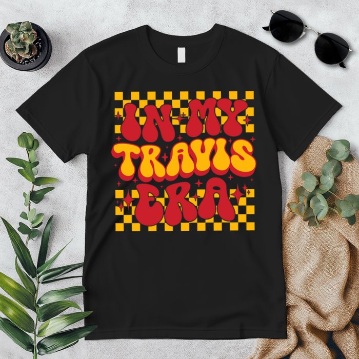 In My Travis Era Retro Groovy Premium T-Shirt