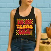 In My Travis Era Retro Groovy Womens Tank Top