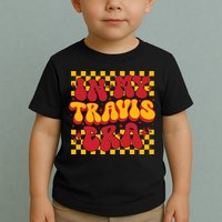 In My Travis Era Retro Groovy Toddler T-Shirt
