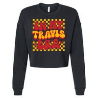 In My Travis Era Retro Groovy Cropped Pullover Crew