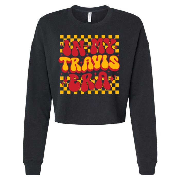 In My Travis Era Retro Groovy Cropped Pullover Crew