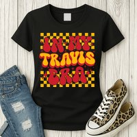 In My Travis Era Retro Groovy Womens T-Shirt