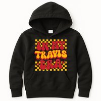 In My Travis Era Retro Groovy Kids Hoodie
