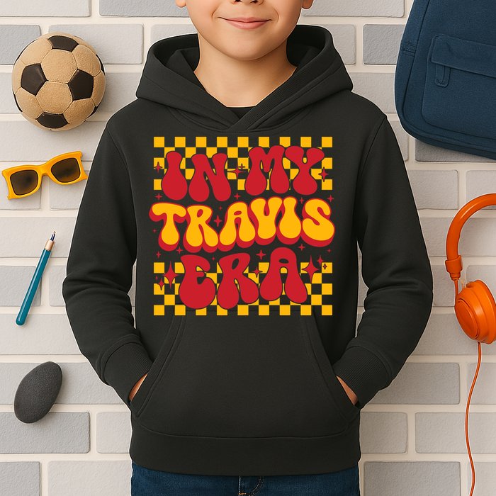 In My Travis Era Retro Groovy Kids Hoodie