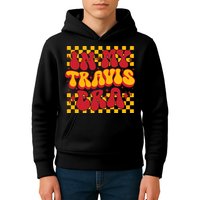 In My Travis Era Retro Groovy Kids Hoodie