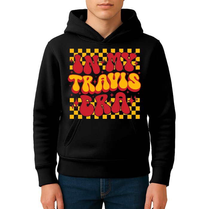 In My Travis Era Retro Groovy Kids Hoodie