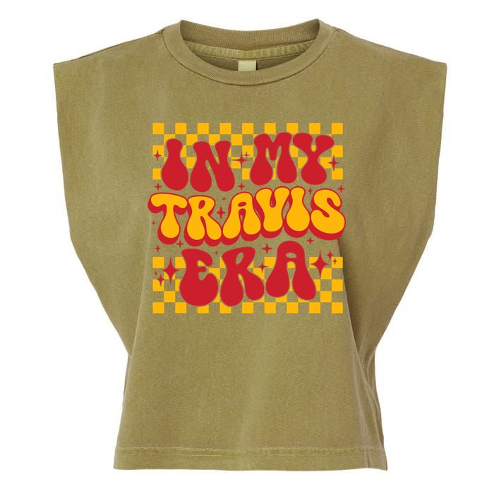 In My Travis Era Retro Groovy Garment-Dyed Women's Muscle Tee