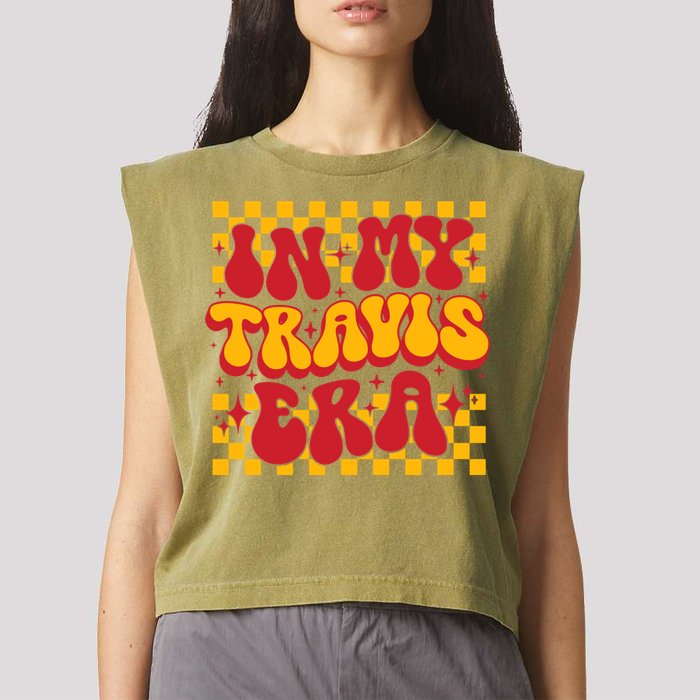 In My Travis Era Retro Groovy Garment-Dyed Women's Muscle Tee