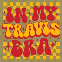 In My Travis Era Retro Groovy Garment-Dyed Women's Muscle Tee