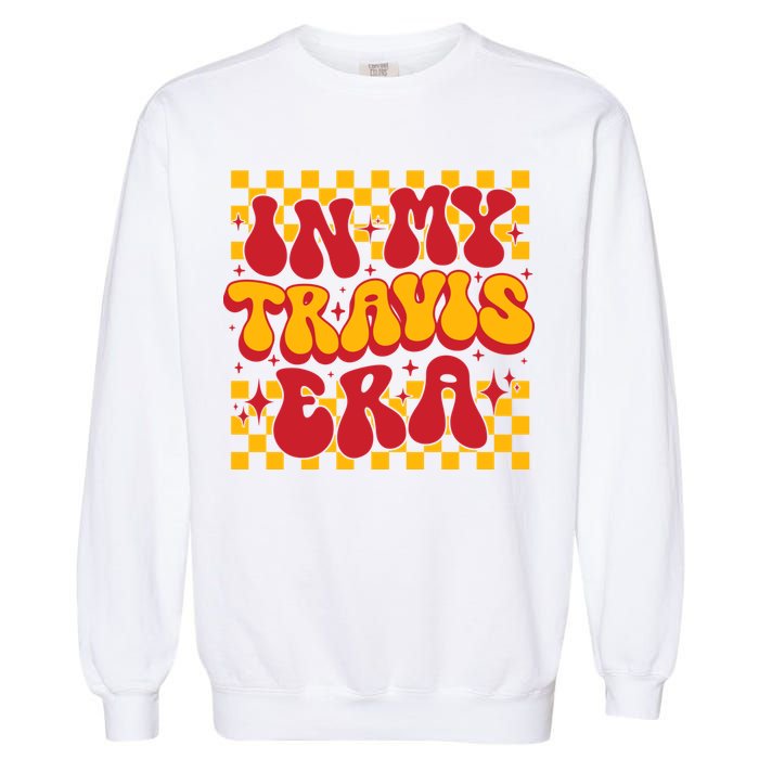 In My Travis Era Retro Groovy Garment-Dyed Sweatshirt