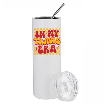 In My Travis Era Retro Groovy Stainless Steel Tumbler