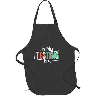 In My Testing Era Funny Testing Day Teacher Test Day Full-Length Apron With Pockets