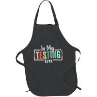 In My Testing Era Funny Testing Day Teacher Test Day Full-Length Apron With Pockets