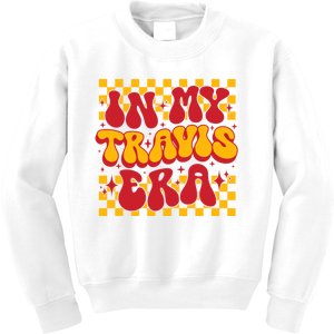 In My Travis Era Retro Groovy Kids Sweatshirt