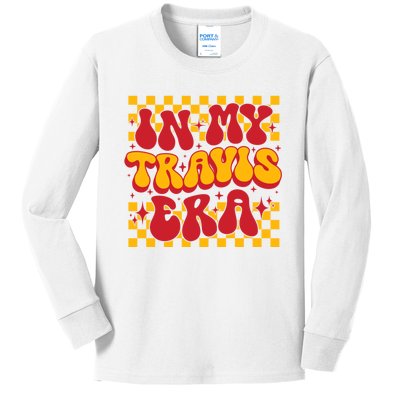 In My Travis Era Retro Groovy Kids Long Sleeve Shirt