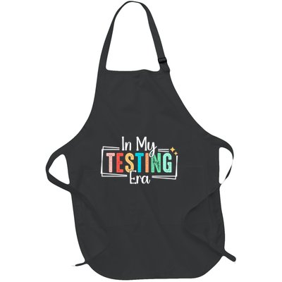 In My Testing Era Funny Testing Day Teacher Test Day Full-Length Apron With Pockets