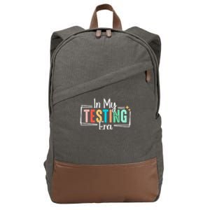 In My Testing Era Funny Testing Day Teacher Test Day Cotton Canvas Backpack