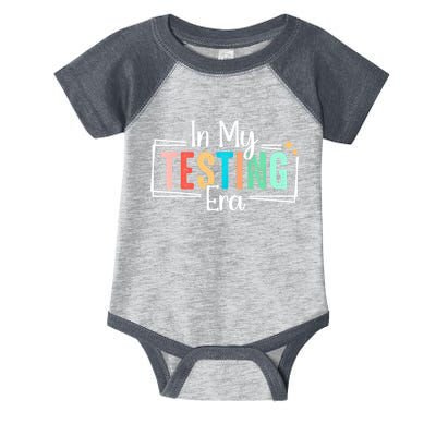 In My Testing Era Funny Testing Day Teacher Test Day Infant Baby Jersey Bodysuit