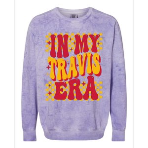 In My Travis Era Retro Groovy Colorblast Crewneck Sweatshirt