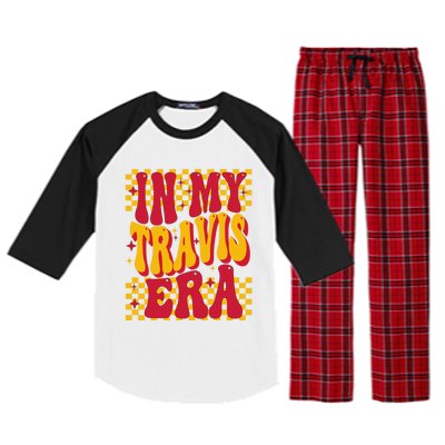 In My Travis Era Retro Groovy Raglan Sleeve Pajama Set