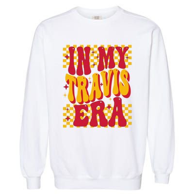 In My Travis Era Retro Groovy Garment-Dyed Sweatshirt