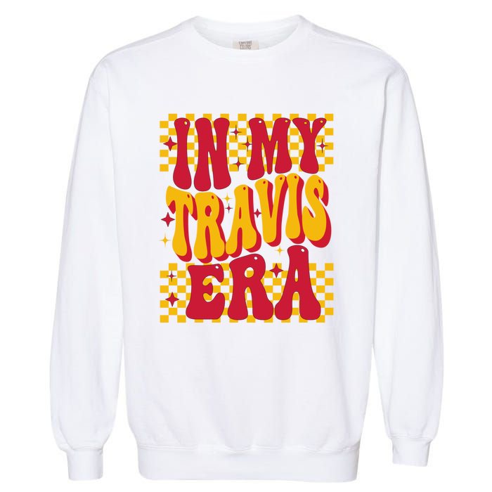 In My Travis Era Retro Groovy Garment-Dyed Sweatshirt