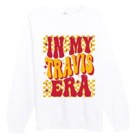 In My Travis Era Retro Groovy Premium Crewneck Sweatshirt