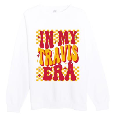 In My Travis Era Retro Groovy Premium Crewneck Sweatshirt