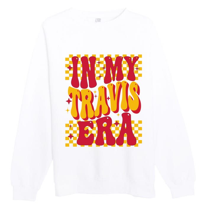 In My Travis Era Retro Groovy Premium Crewneck Sweatshirt